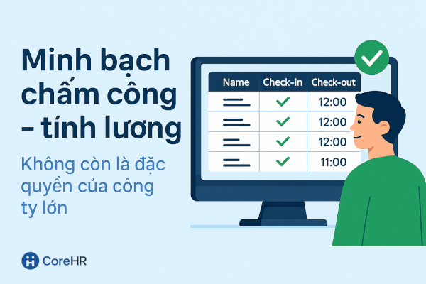 Tính công minh bạch theo ca, check-in và nghỉ phép